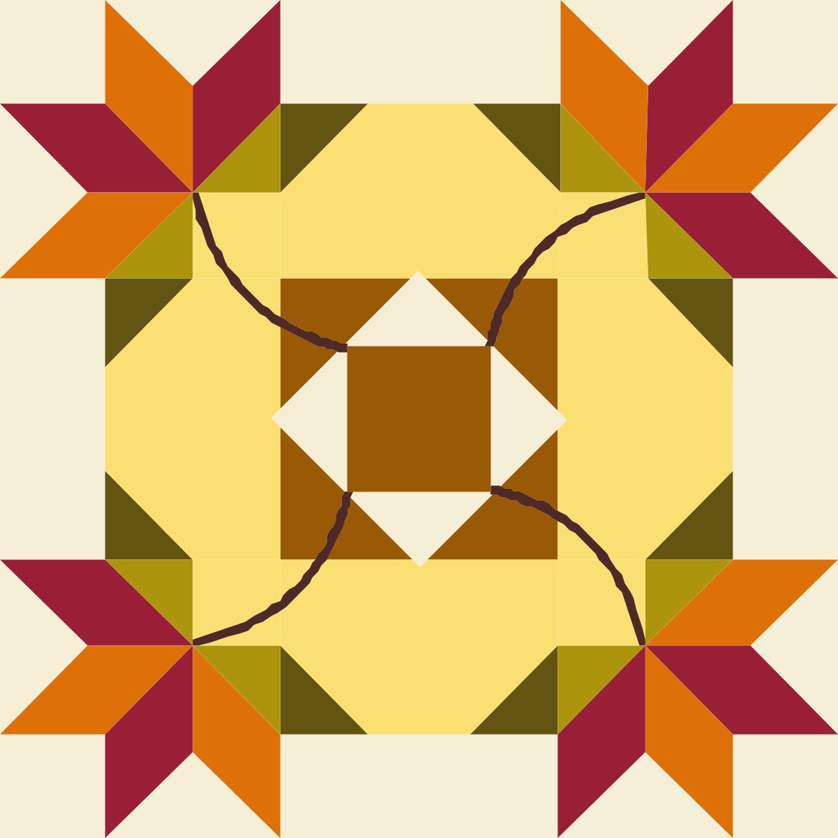 image of quilt block called Harvest Time